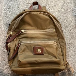 FRYE Nylon Backpack with Leather Details